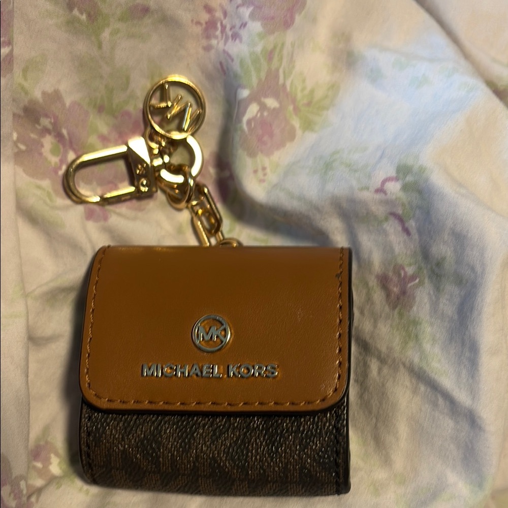 Michael Kors Brown and Gold AirPods holder